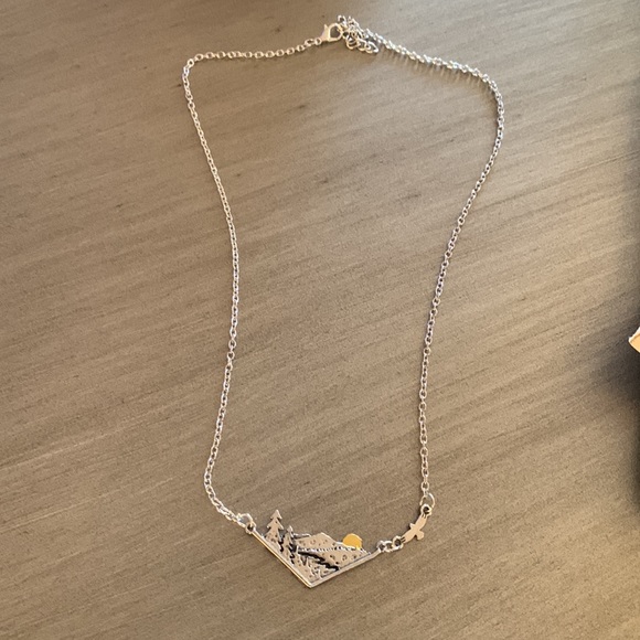 Jewelry - Mountain View Sunset Necklace with Eagle New